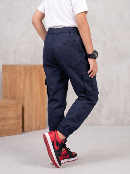 Boys Imported Textured Cargo Trouser VT30-D