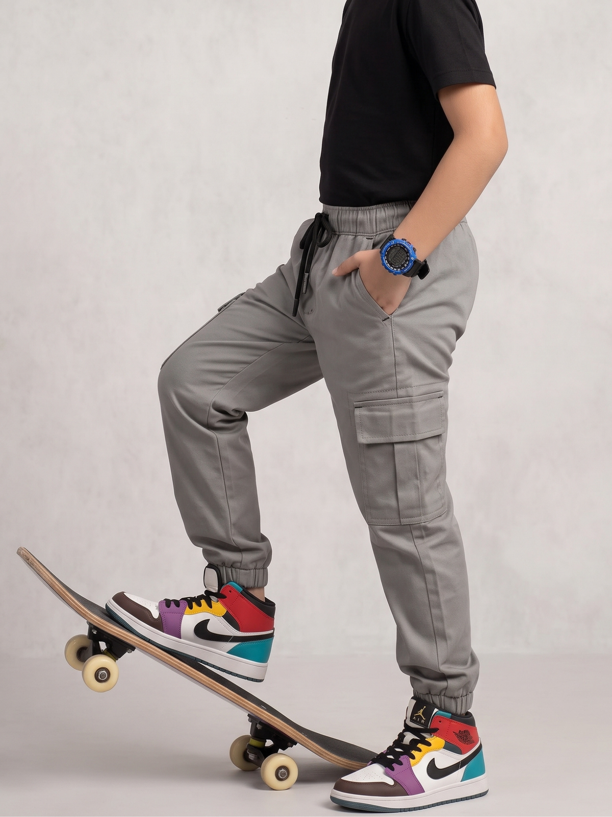 Boys Imported Textured Cargo Trouser VT30-C