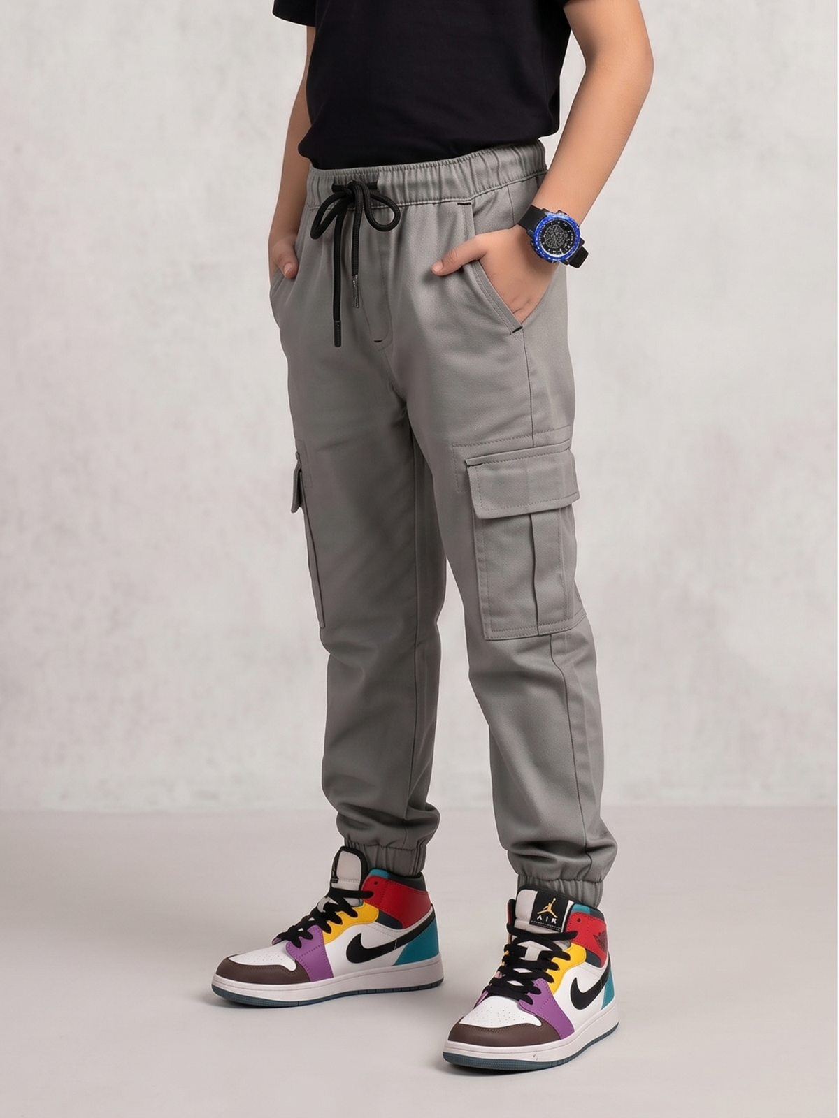 Boys Imported Textured Cargo Trouser VT30-C