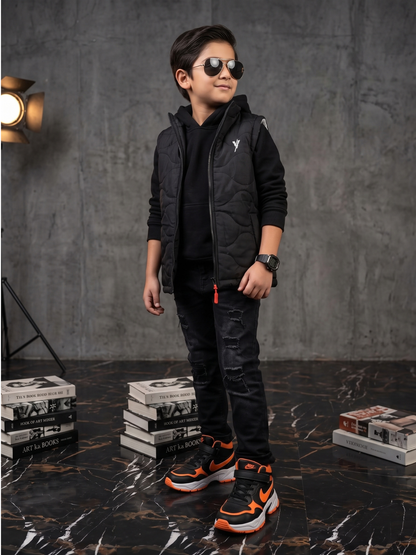 Sleeveless Hooded Gilet For Boys & Girls VJ92-A