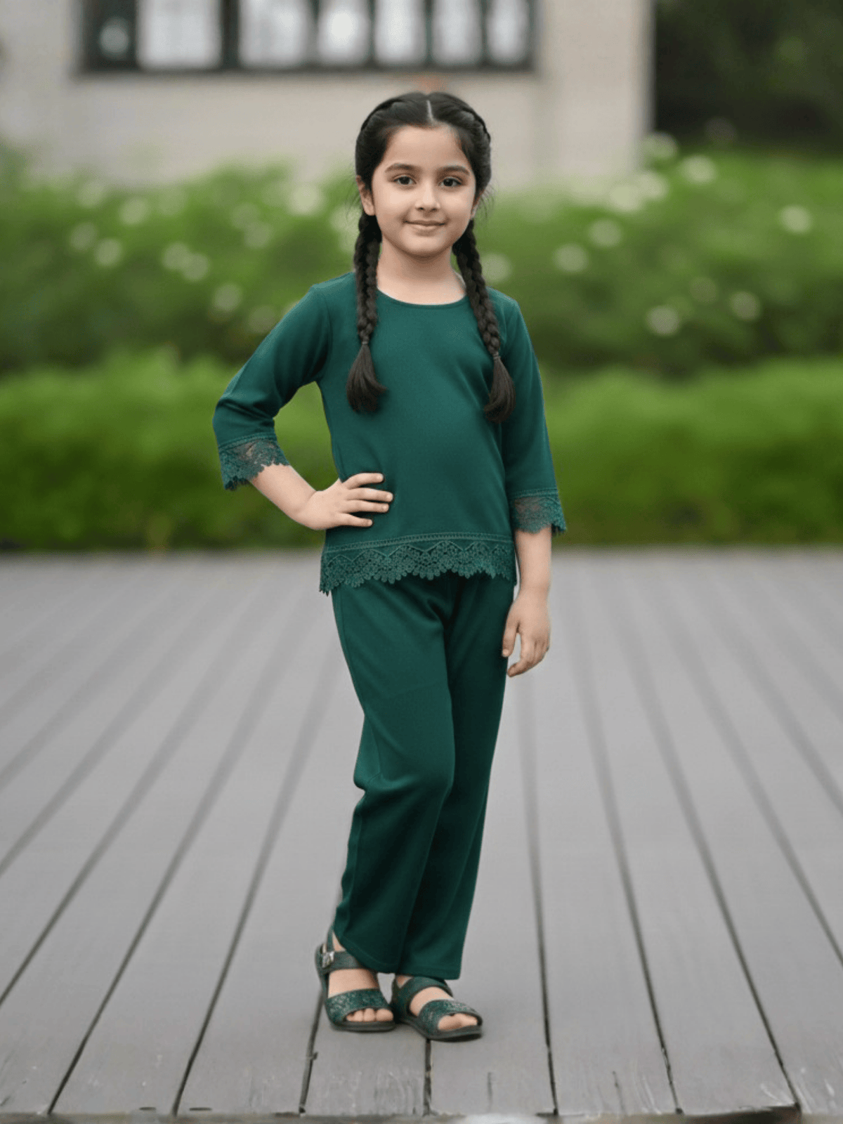 Girls Winter 2Pcs Printed Suit VG196-A