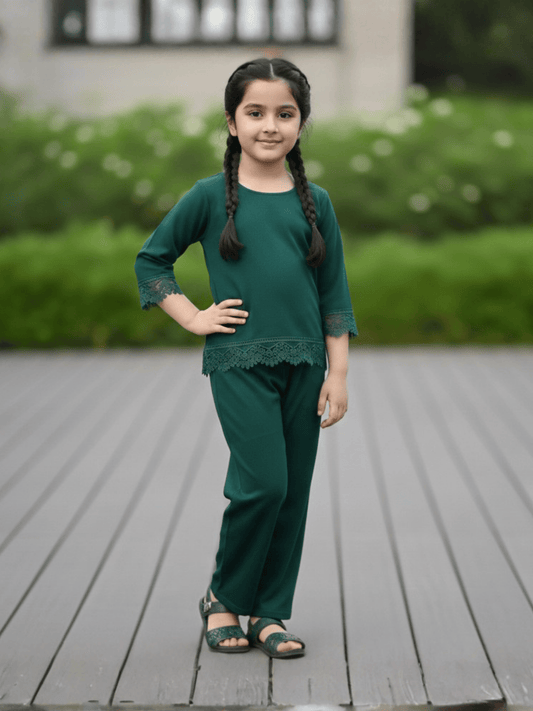 Girls Winter 2Pcs Printed Suit VG196-A