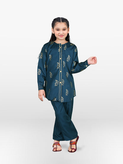 Girls Summer 2Pcs Embroidered Suit VG111-A