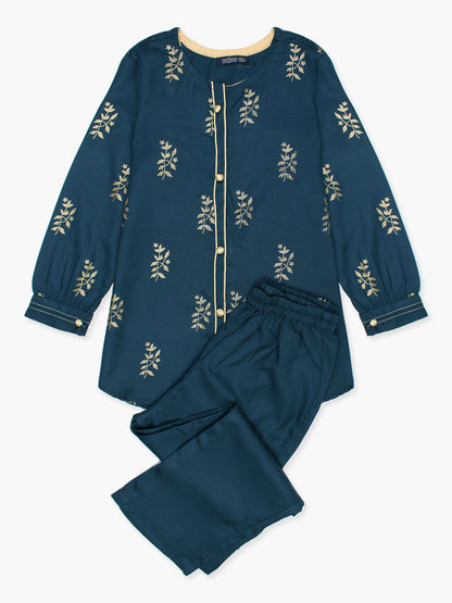 Girls Summer 2Pcs Embroidered Suit VG111-A