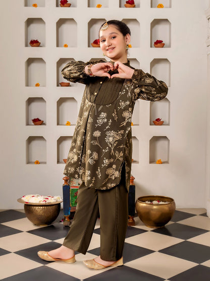 Girls Summer 2Pcs Embroidered Suit VG112-A