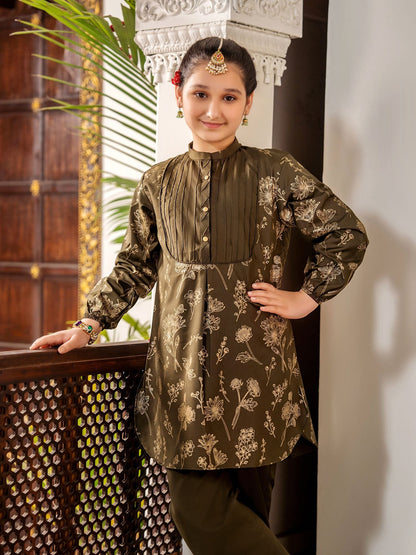 Girls Summer 2Pcs Embroidered Suit VG112-A