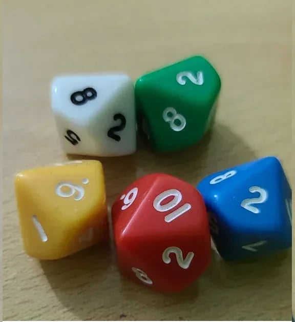10 sided Ludo Dice [Pack of 5] [MF-104] - Plzpapa 