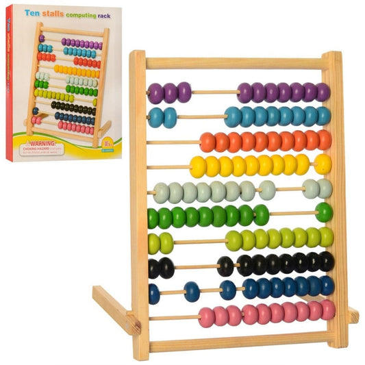 Wooden Colorful Beads Abacus with Stand [WD-914]