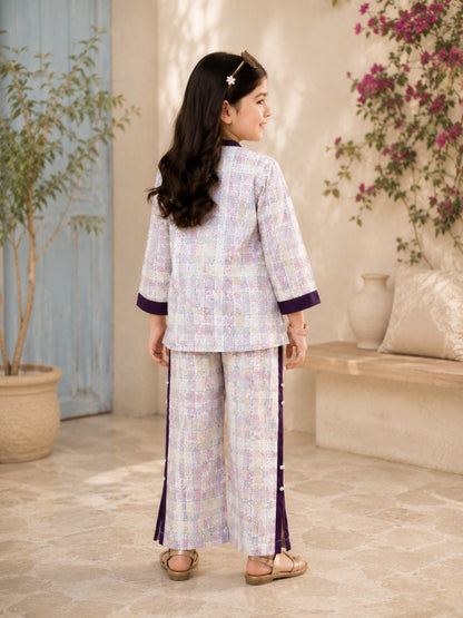 Girls Winter 2Pcs Printed Suit VG167-B