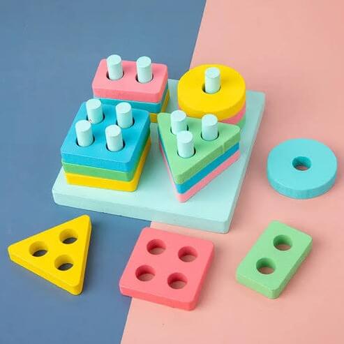 Wooden-Children's-Geometric-Cognitive-Learning-Education-Toy-Puzzle-[WT-810]