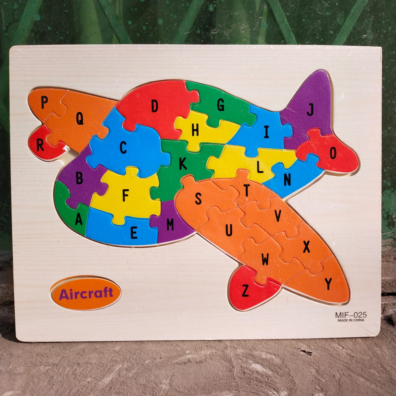 Wooden Alphabet with Shape Puzzle Board Jigsaw Puzzle [ED-1051]