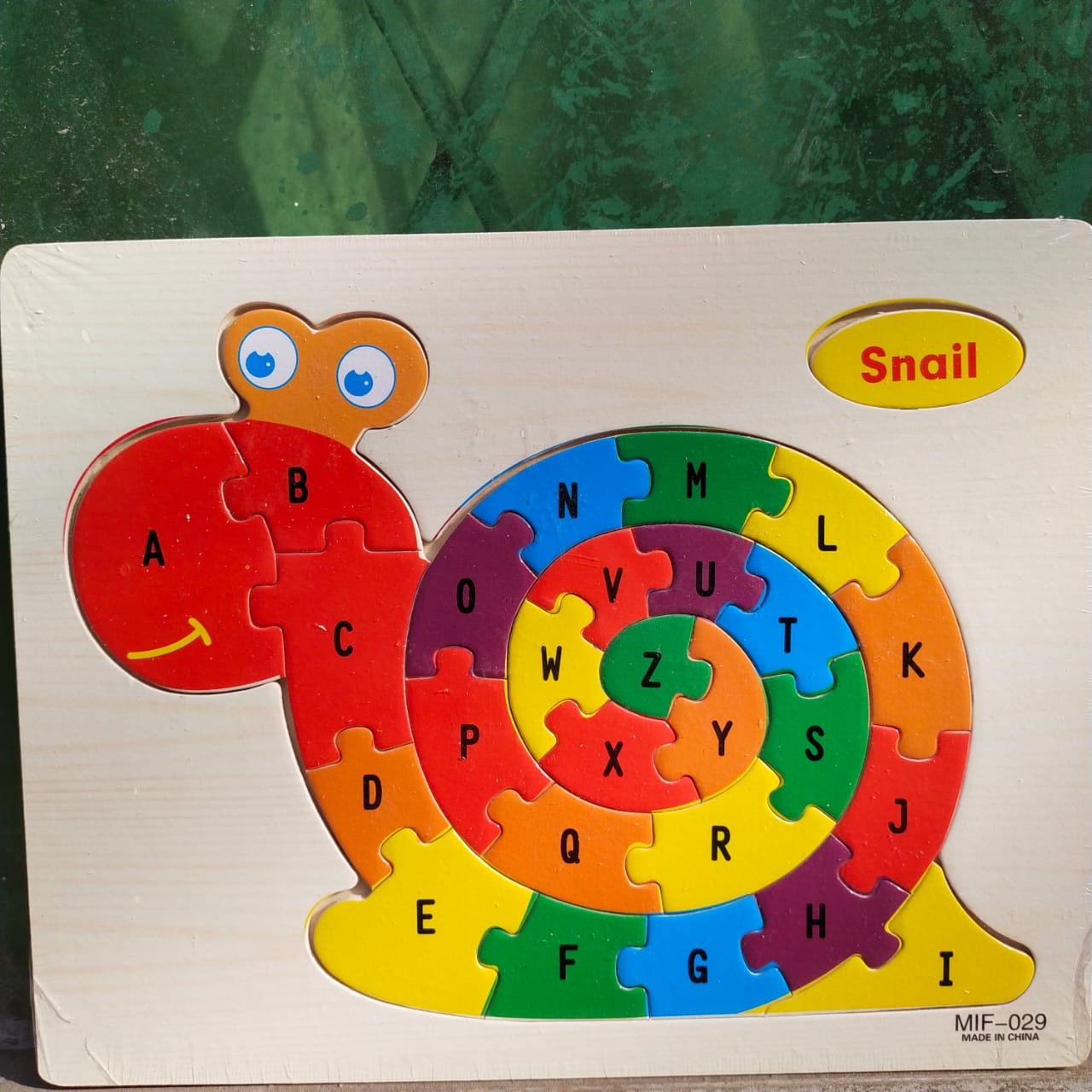 Wooden Alphabet with Shape Puzzle Board Jigsaw Puzzle [ED-1051]