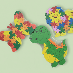 Wooden Animal Alphabetic & Numbers 2 in 1 Puzzle [ET-1334]
