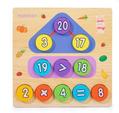 Wooden Montessori 2 In One Digital Clock And Mathematics Learning Boards [ED-1233] - Plzpapa 