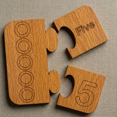 Wooden Math Learning in English and Figures puzzle Matching Educational toy [MF-142]