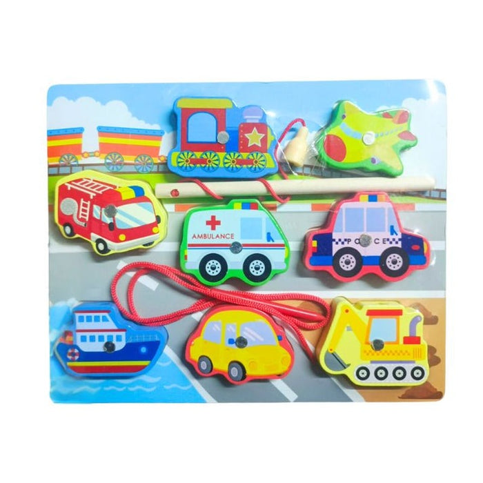Wooden Transport Puzzle with Rope – Fun & Educational Play for Kids [ST-1212] - Plzpapa 