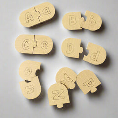 Wooden Alphabet Puzzle Uppercase & Lowercase - Capital and Small letters puzzle Matching Educational toy [MF-119]