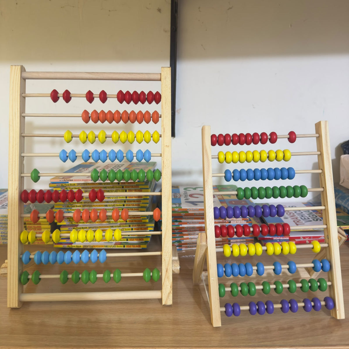 Wooden Colorful Beads Abacus with Stand [6x8 inch and 9x10 inch] [WD-914]