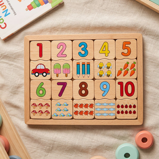 Wooden Numbers Matching Puzzle [ST-1398]