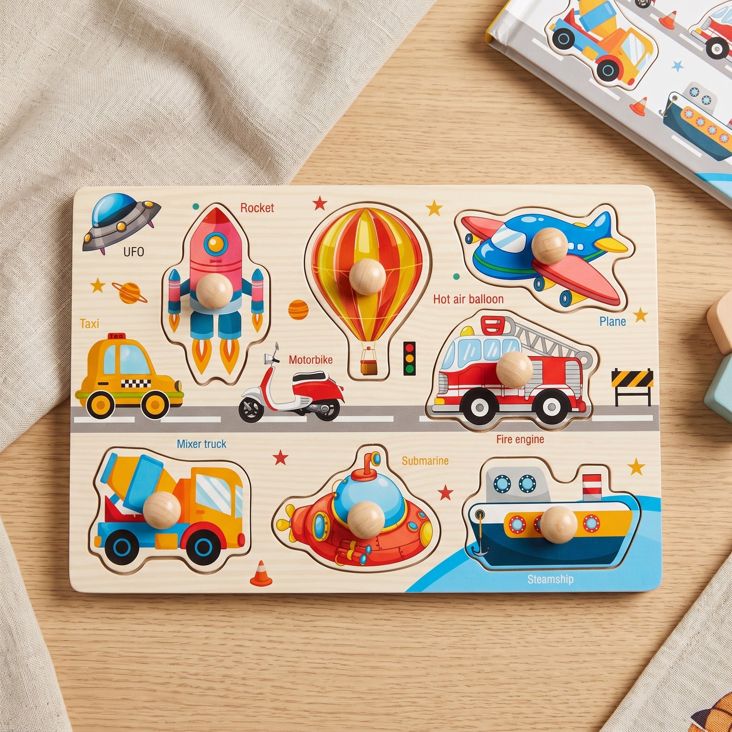 Wooden Peg Puzzle Board [ST-1400] 