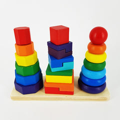 Wooden Rainbow Tower 3 Different towers [WT-1086]