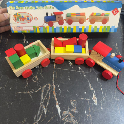 Wooden blocks Three Section Train [FT-1076]