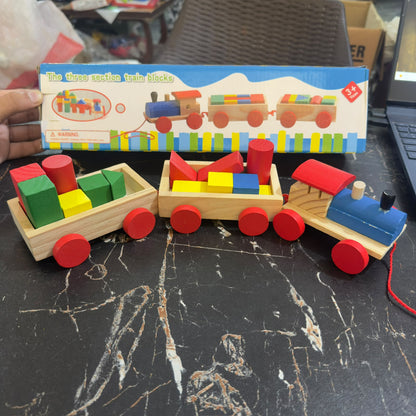 Wooden blocks Three Section Train [FT-1076]