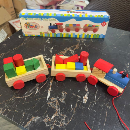 Wooden blocks Three Section Train [FT-1076]