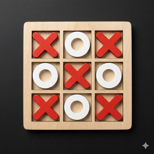Wooden Tic Tak Toe Board Game, XOX Game [WT-900]