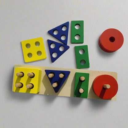 Wooden Children's Geometric Cognitive Learning Education Toy Puzzle [WT-810] - Plzpapa 