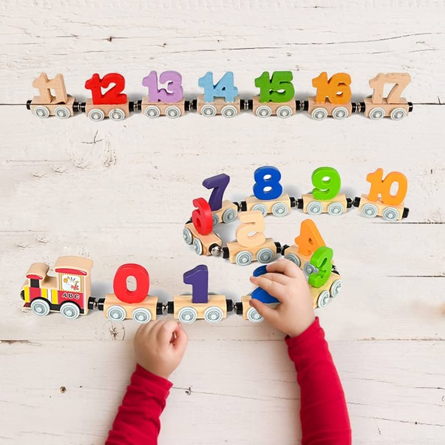 Wooden Digital Train - Educational toys for Kids 27-Piece 