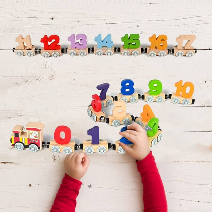 Wooden Digital Train - Educational toys for Kids 27-Piece 