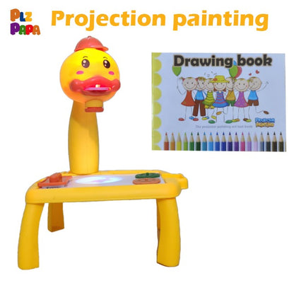 Projection Painting Drawing Projector Table for Kids, Trace and Draw Projector Toy with Light & Music, Child Smart Projector Sketcher Desk, Learning Projection Painting Machine for Boy Girl
