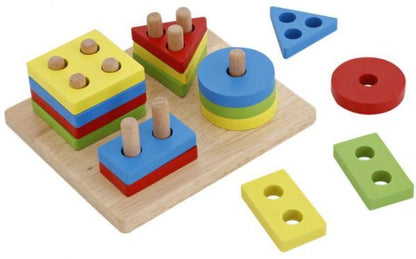 Wooden Children's Geometric Cognitive Learning Education Toy Puzzle [WT-810] - Plzpapa 