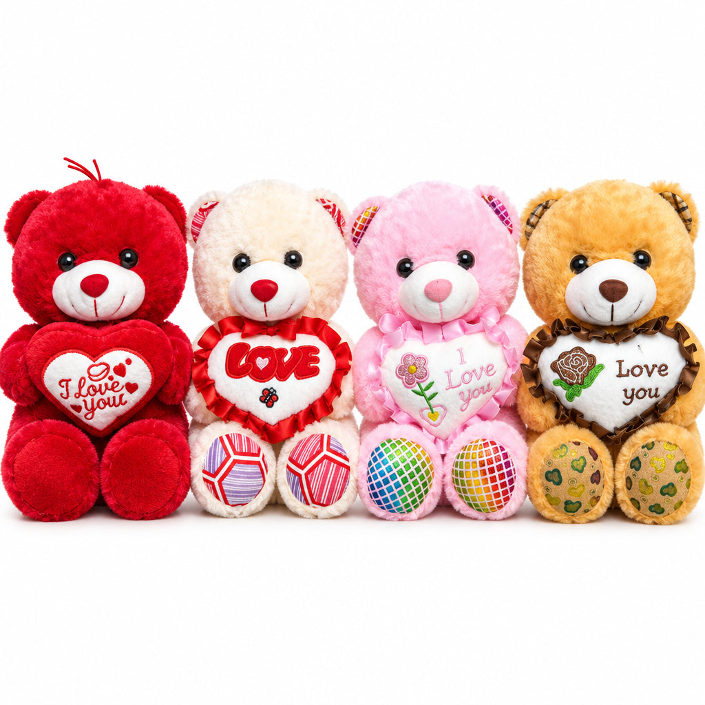 Cute Teddy Bear with (Love you heart) Stuff Toy [FT-1152]