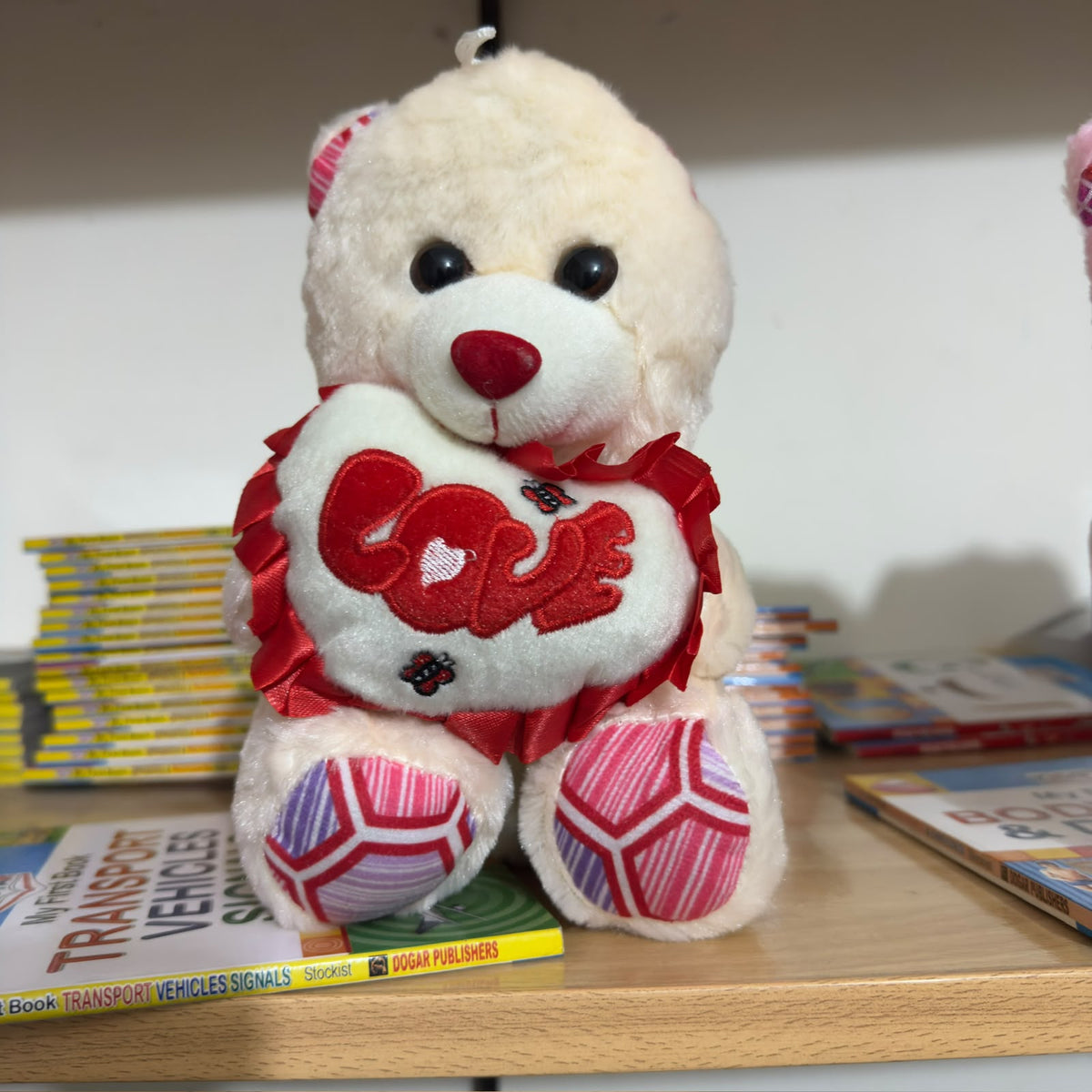 Cute Teddy Bear with (Love you heart) Stuff Toy [FT-1152]