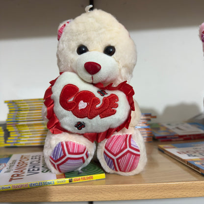 Cute Teddy Bear with (Love you heart) Stuff Toy [FT-1152]